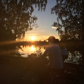 cykling längs Västerdalälven , äventyr i Dalarna